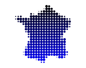 Fototapeta premium Karte von Frankreich