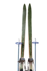 Poster old wooden skis © ronstik