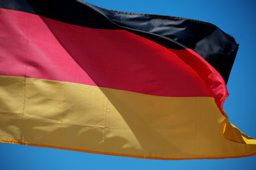 flag of Germany waving on the wind