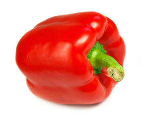 Red pepper on white background