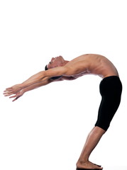 Man portrait gymnastic acrobatics balance