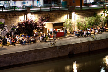 nightlife on danube channel