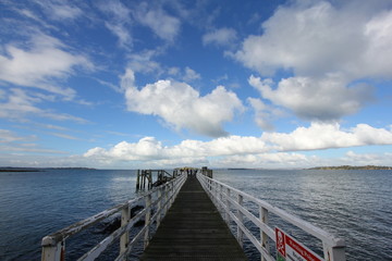 Fototapeta premium Dock to the ferry pier