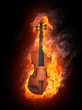 Violin in Fire