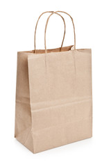 Brown paper shopping bag