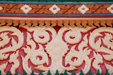 art on gable of temple, Wat Wang Pla Do, Borabue, Mahasarakam