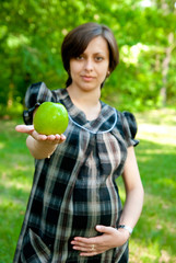 Pregnant with an apple