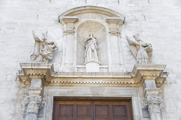 Fototapeta na wymiar Portal of Cathedral St. Sabino. Bari. Apulia.