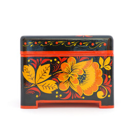 Wooden hohloma casket