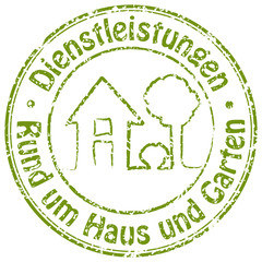 Dienstleistungen - Rund um Haus und Garten - Stempel