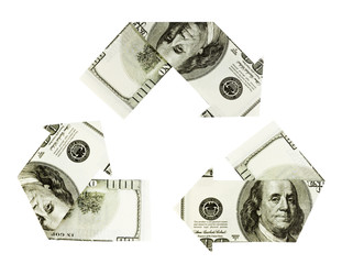 Dollar recycling symbol