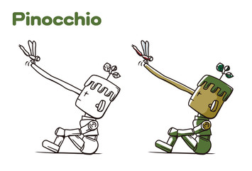 ピノキオの鼻とトンボ