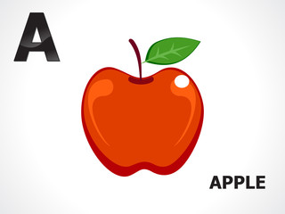 abstract alphabetical apple