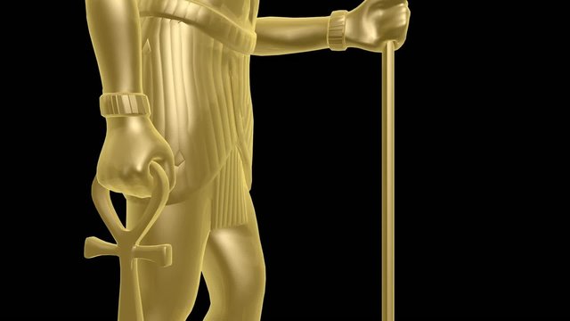 Egypt anubis guard isolated with alpha clip 1920x1080