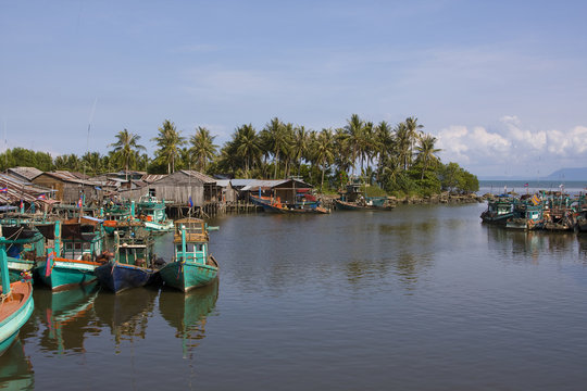 Fishing village.Cambodia.