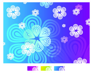 flower pattern on gradient background
