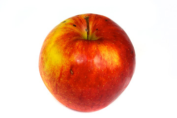 red apple on white background