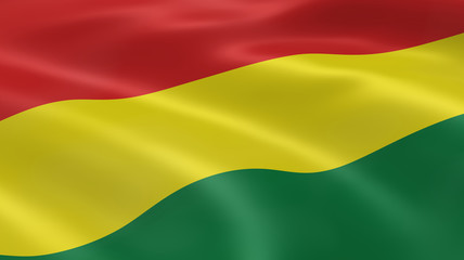 Bolivian flag in the wind