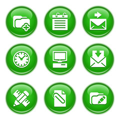 Green glossy buttons 27