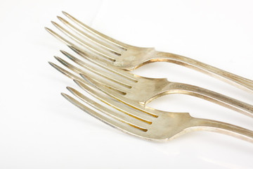 Silverware - fork. Isolated