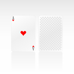 heart ace card vector illustration
