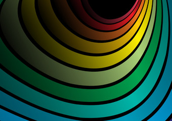 Rainbow vector stripes illustrated