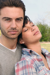 Fototapeta premium Portrait d'un couple amoureux