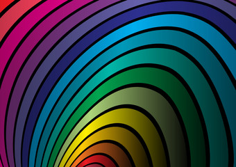 Colorful vector abstraction of rainbow