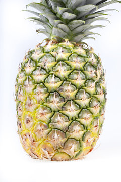 ripe pineapple isolated