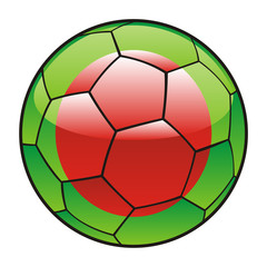 vector illustration of Bangladesh flag on soccer ball