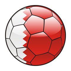 vector illustration of Bahrain flag on soccer ball
