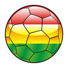 Fototapeta premium vector illustration of Bolivia flag on soccer ball