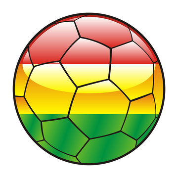 vector illustration of Bolivia flag on soccer ball