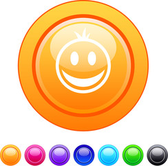 Smiley circle button.