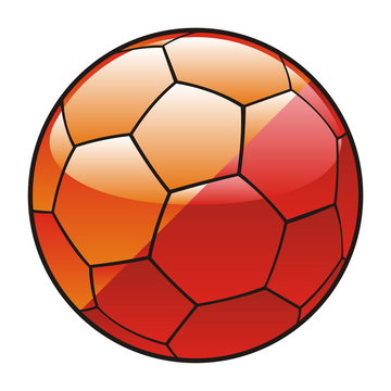 vector illustration of Buthan flag on soccer ball