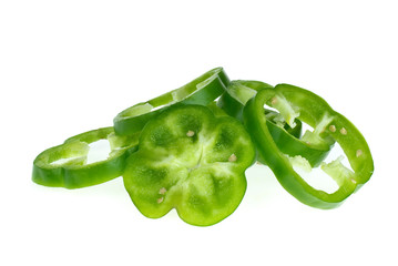 Green bell pepper slices