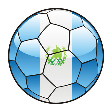 vector illustration of Guatemala flag on soccer ball