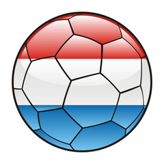 vector illustration of Luxembourg flag on soccer ball