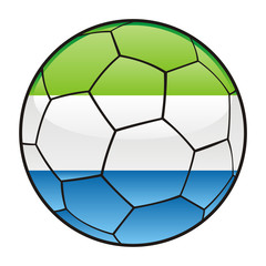 Fototapeta premium vector illustration of Sierra Leone flag on soccer ball