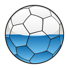 Fototapeta premium vector illustration of San Marino flag on soccer ball
