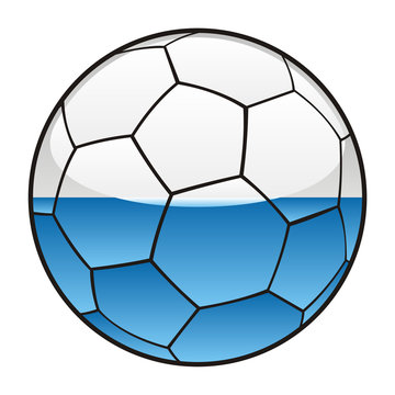 vector illustration of San Marino flag on soccer ball
