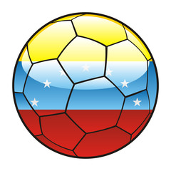 vector illustration of Venezuela flag on soccer ball