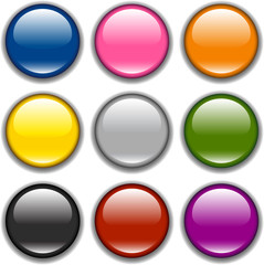 Vector button icon, samples