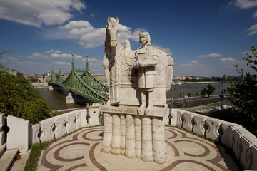 Fototapeta premium Budapest, freedom bridge, Istvan Kiraly