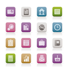 Business and Office Realistic Internet Icons