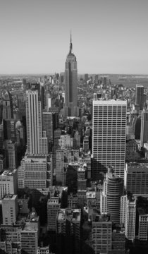 New York City Panorama black & white © Achim Baqué