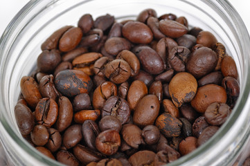 Coffee Bean Inside Glass Jar
