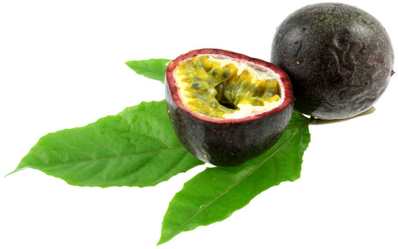 fruits de la passion, grenadine, fond blanc