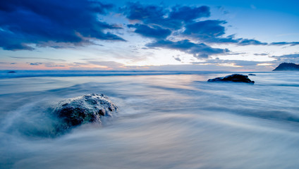 Blue sky above the ocean