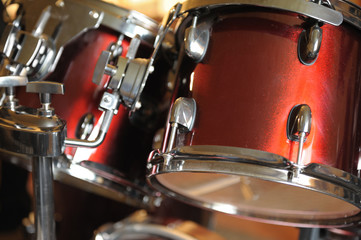 The drum kit detailed